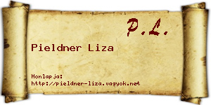 Pieldner Liza névjegykártya